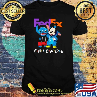 Logo Fedex Friends Stitch And Mickey Shirt