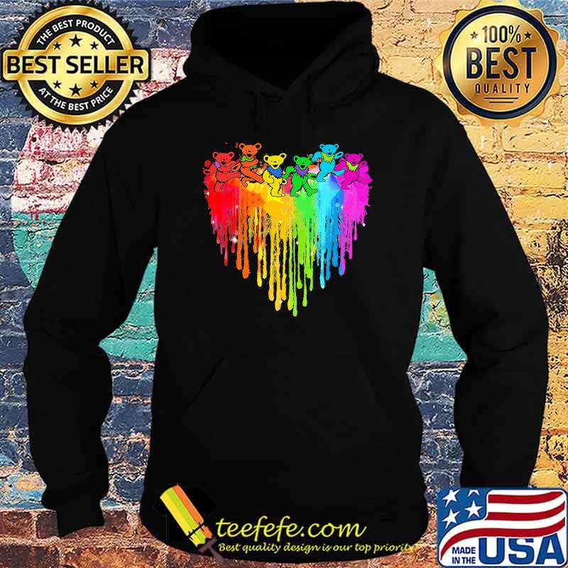 Love Dancing Bear Grateful dead watercolor Hoodie Love Dancing Bear Grateful dead watercolor Hoodie