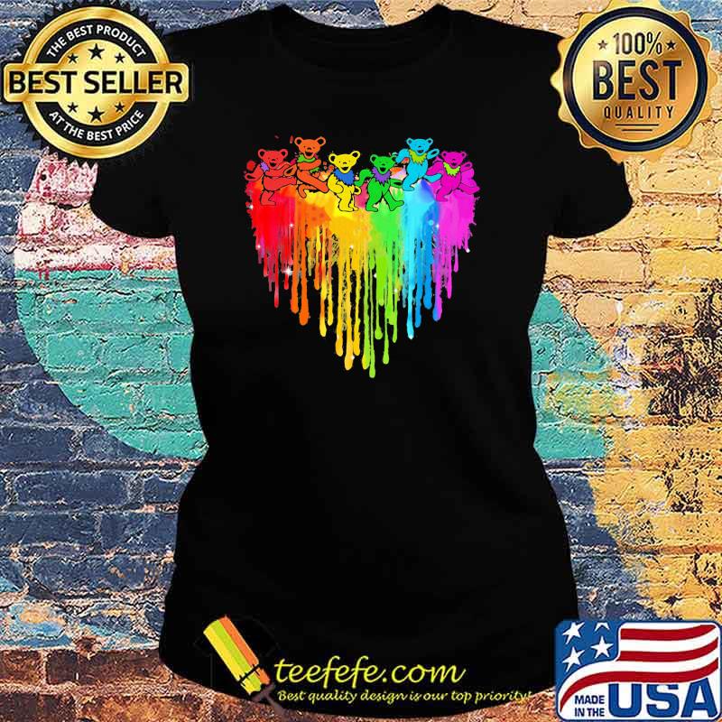 Love Dancing Bear Grateful dead watercolor Ladies tee Love Dancing Bear Grateful dead watercolor Ladies tee