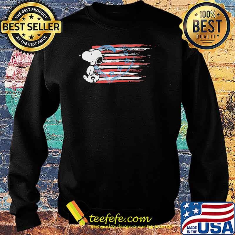 Love Flag Snoopy 4th of July Independence Sweater Love Flag Snoopy 4th of July Independence Sweater