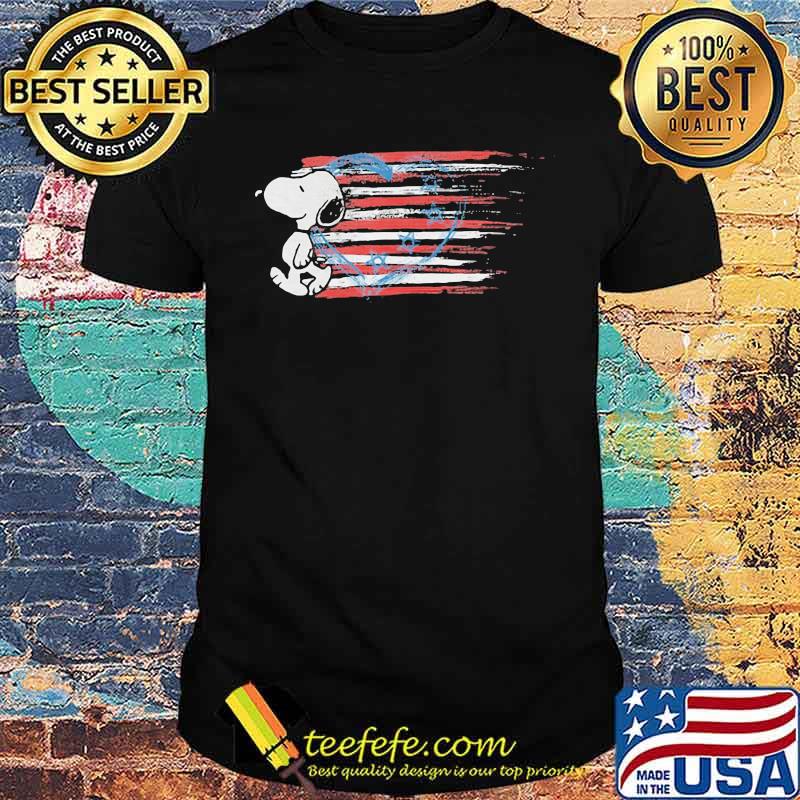 Love Flag Snoopy 4th of July Independence shirt