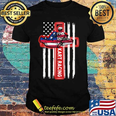 Love Kart Racing American Flag Shirt