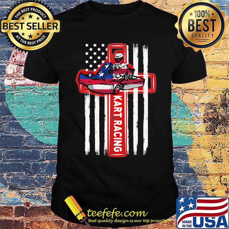 Love Kart Racing American Flag Shirt