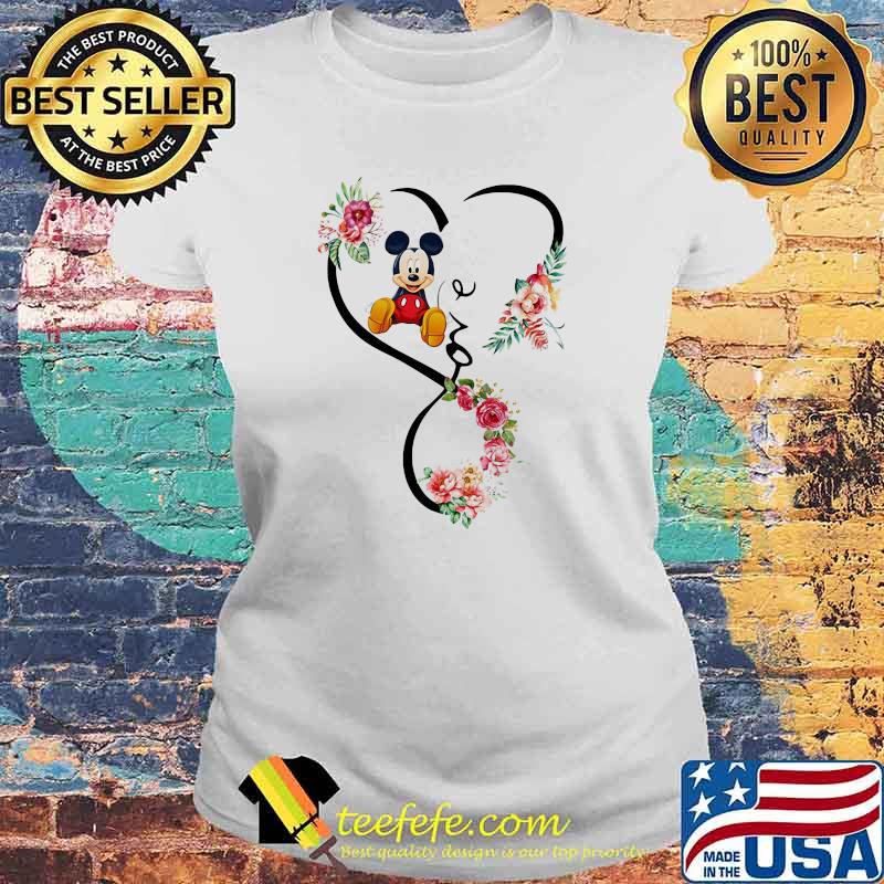 Love mickey mose flower Laides tee Love mickey mose flower Laides tee