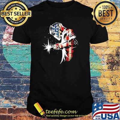 Love Welder Proud American Flag Shirt