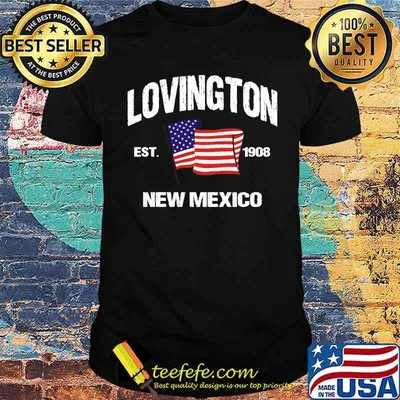 Lovington New Mexico NM USA Stars Stripes Flag Shirt