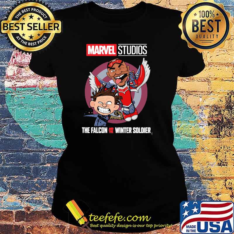 Marvel Studios Falcon And Winter Soldier Chibi Cute Captain America Shirt Ladies tee Marvel Studios Falcon And Winter Soldier Chibi Cute Captain America Shirt Ladies tee