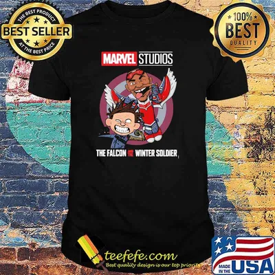 Marvel Studios Falcon And Winter Soldier Chibi Cute Captain America Shirt