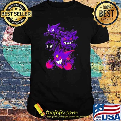 Masculina Gengar, Pokemon, Anime shirt