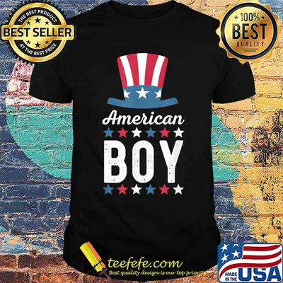 Mens 4th of July Family Matching Outfit American Boy Patriotic Shirt