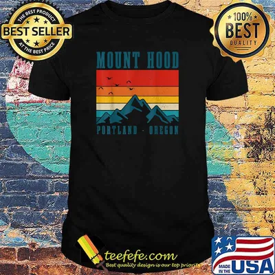 Mount Hood Portland Oregon Vintage Mountains PNW Hiking T-Shirt