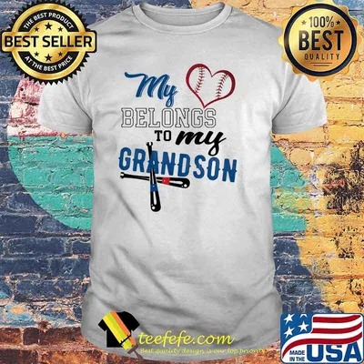 My Belongs To My Grandson Baseball Shirt