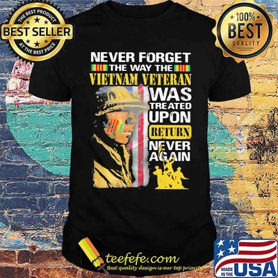 Never Forget The Way Vietman Veteran Was Treated Upon Return Never Again Shirt