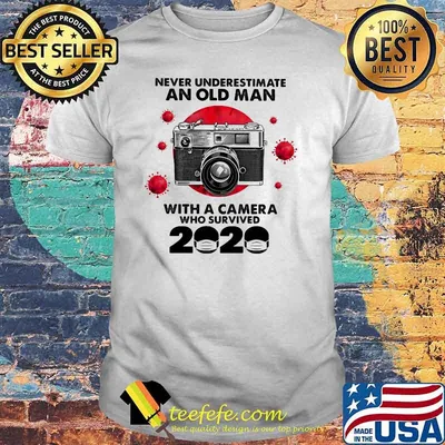 Never Underestimate An Old Man With A Camera Who Survived 2020 Blood Moon Shirt