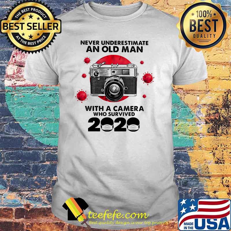 Never Underestimate An Old Man With A Camera Who Survived 2020 Blood Moon Shirt