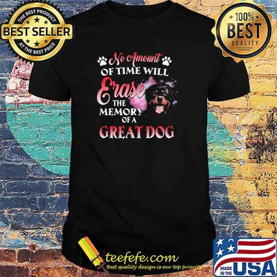 No Amuount Of Time Will Erase The Memory Of A Great Dog Shirt