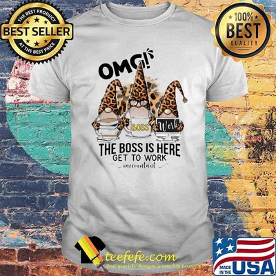 OMG boss work the boss is here get to work accounitant gnome leopard shirt