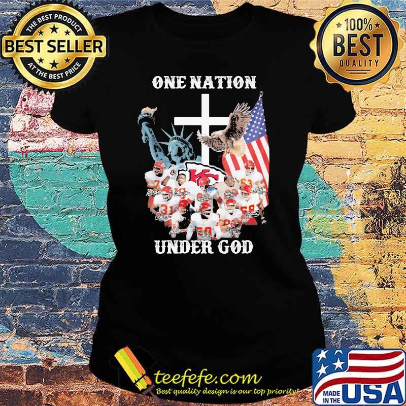 One Nation Under God Kansas City Chiefs Signature Shirt Ladies tee One Nation Under God Kansas City Chiefs Signature Shirt Ladies tee