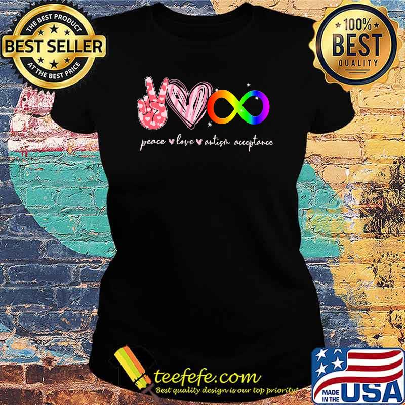 Peace Love Autism acceptance Shirt Ladies tee Peace Love Autism acceptance Shirt Ladies tee