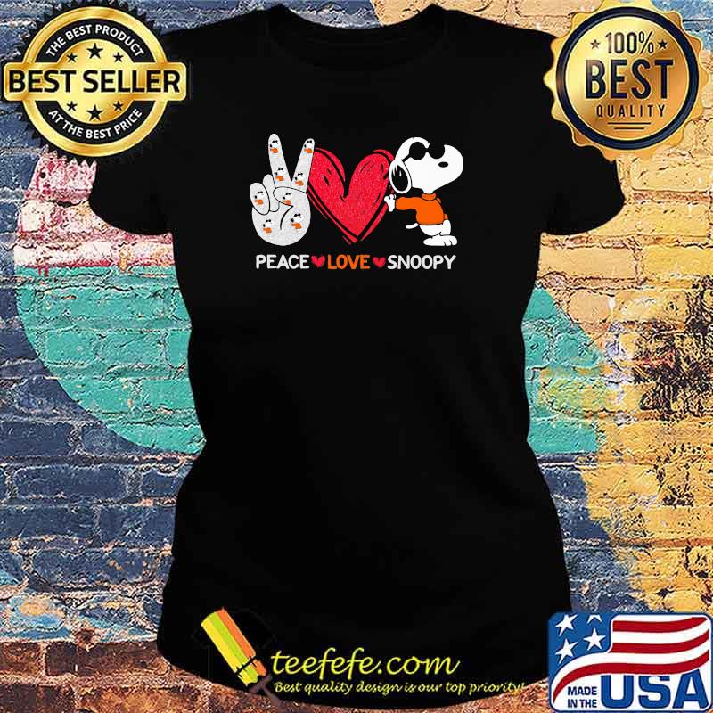 Peace love snoopy Ladies tee Peace love snoopy Ladies tee
