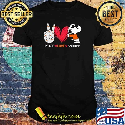 Peace love snoopy shirt