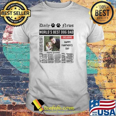 Personalized Daily Paw News World's Best Dog Dad Shirt