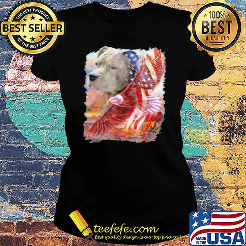 Pitbull American Patriot american flag Ladies tee Pitbull American Patriot american flag Ladies tee
