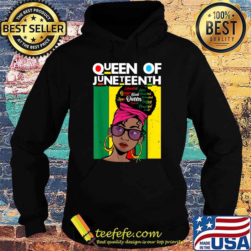 Queen Of Juneteenth Black Girl Magic Melanin Women Vintage T-Shirt Hoodie