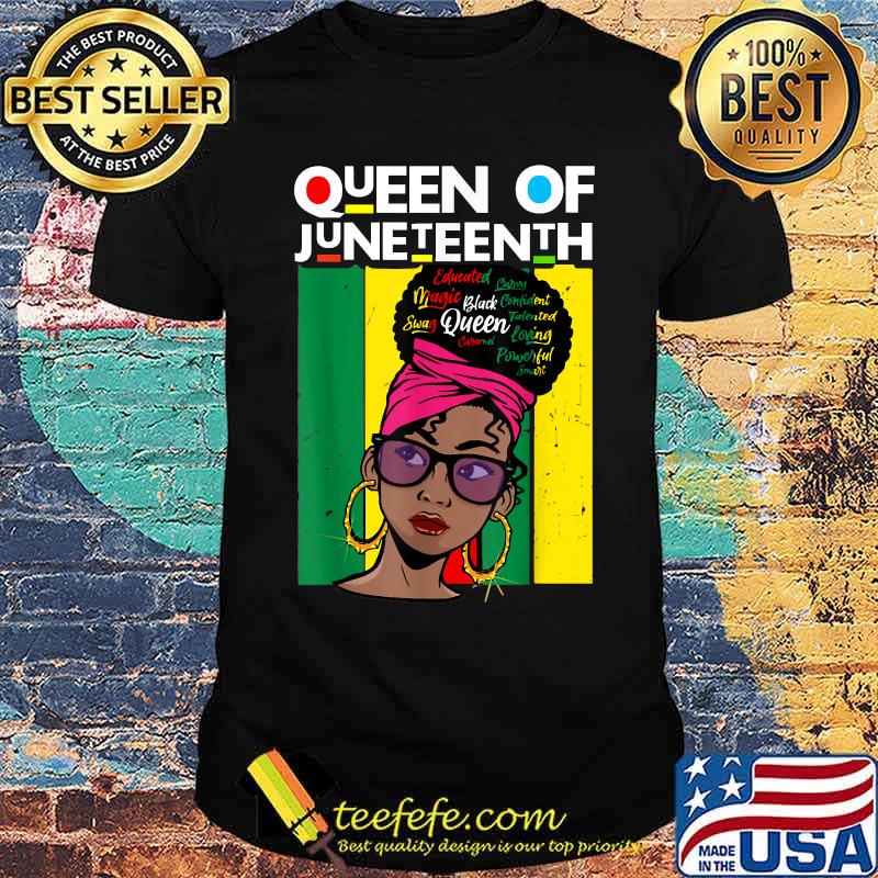 Queen Of Juneteenth Black Girl Magic Melanin Women Vintage T-Shirt