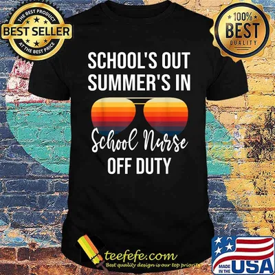 School Nurse Off Duty Retro Sunglasses Shirt