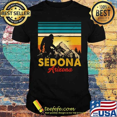 Sedona Arizona Bigfoot National Park Mountains Camping Vintage Shirt