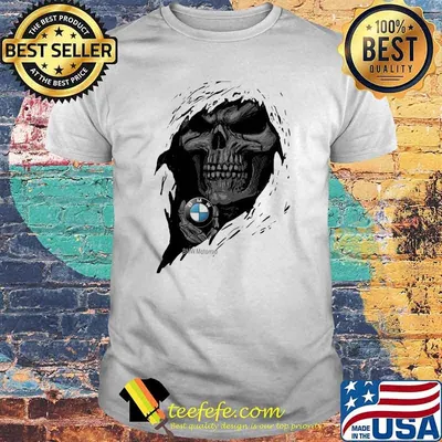 Skull with BMW motorrad logo shirt