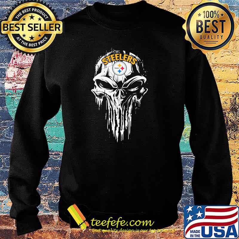 Skull With Steerlers Logo Shirt Sweater Skull With Steerlers Logo Shirt Sweater