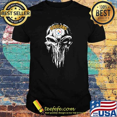 Skull With Steerlers Logo Shirt