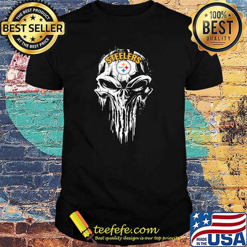 Skull With Steerlers Logo Shirt