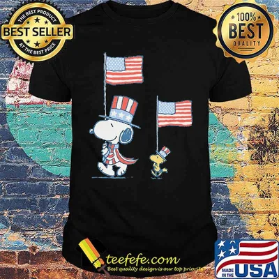 Snoopy and woodstock 4th of July Independence flag shirt