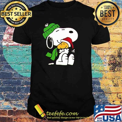 Snoopy hug woodstock merry xmas shirt