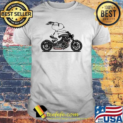 Snoopy running motorcycle shirt