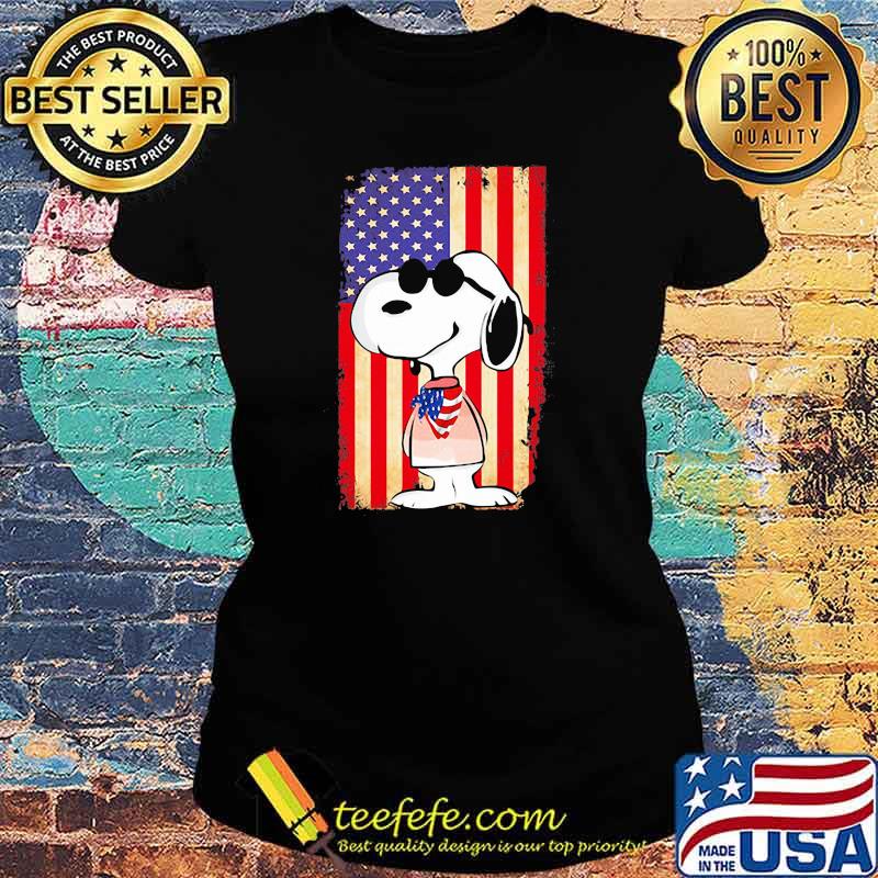 Snoopy Wear American Flag Vintage Shirt Ladies tee Snoopy Wear American Flag Vintage Shirt Ladies tee