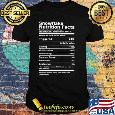 Snowflake Nutrition Facts Shirt