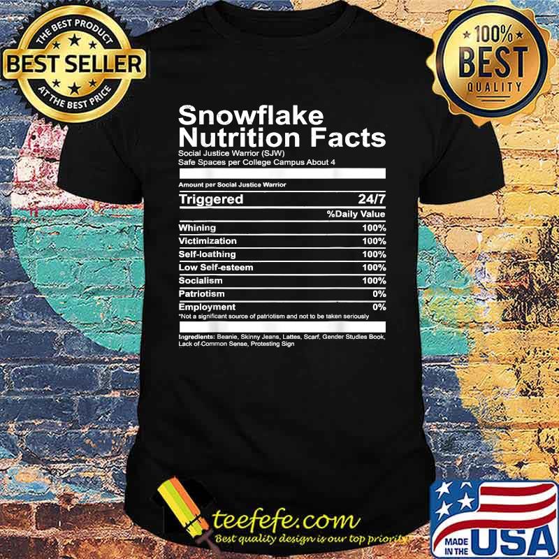 Snowflake nutrition facts Socialist Capitalism funny T-Shirt Snowflake nutrition facts Socialist Capitalism funny T-Shirt