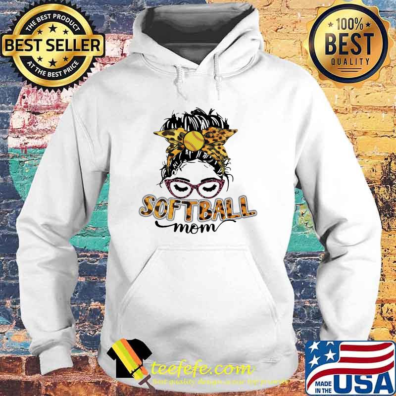 Softball Mom Lepoard Shirt Hoodie Softball Mom Lepoard Shirt Hoodie