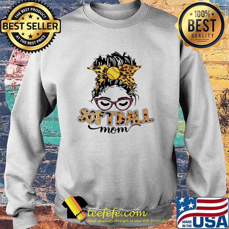 Softball Mom Lepoard Shirt Sweater Softball Mom Lepoard Shirt Sweater
