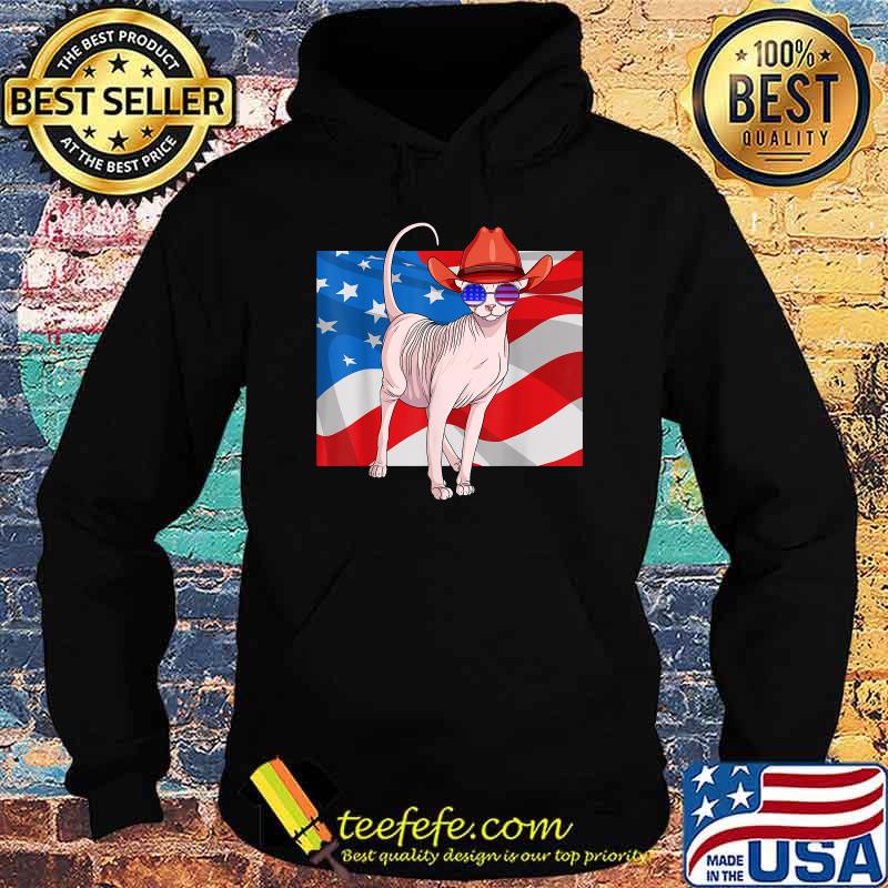 Sphynx Cat 4th Of July Patriotic American Flag T-Shirt Hoodie Sphynx Cat 4th Of July Patriotic American Flag T-Shirt Hoodie