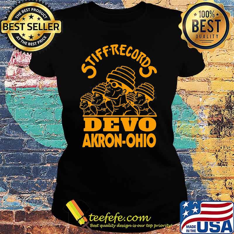 Stiff records devo akron ohio Ladies tee Stiff records devo akron ohio Ladies tee