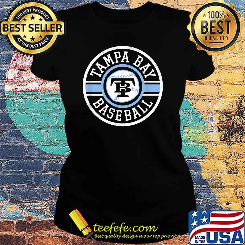 Tampa Bay Baseball Retro Badge Ray Shirt Ladies tee Tampa Bay Baseball Retro Badge Ray Shirt Ladies tee