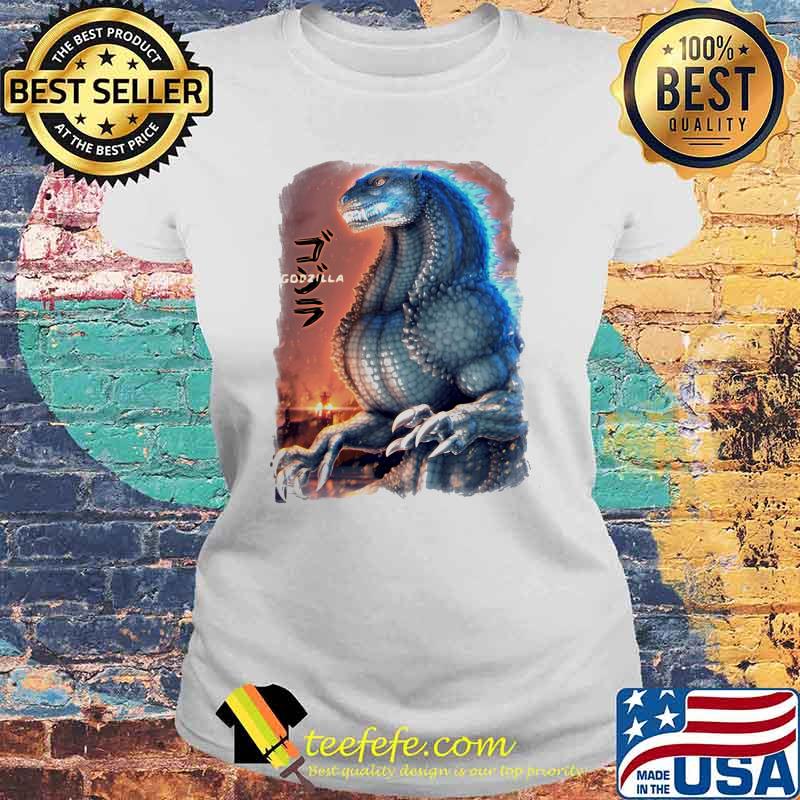 The monster Godzilla fan Laides tee The monster Godzilla fan Laides tee