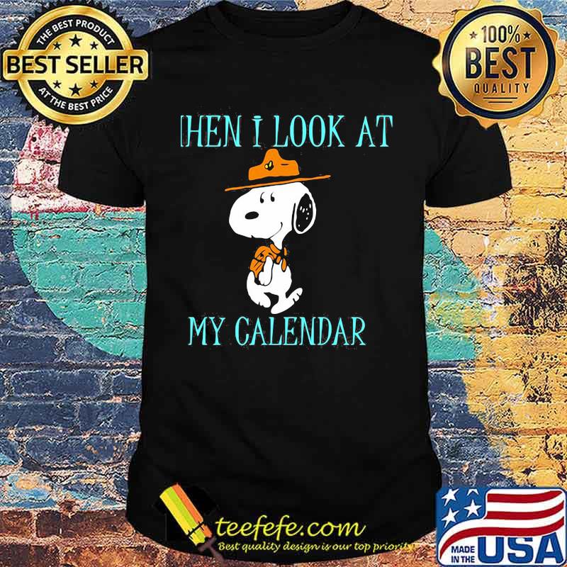 Then i look at my calendar snoopy shirt