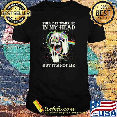 There is someone in my head but it's not me skull rainbow pink floyd shirt