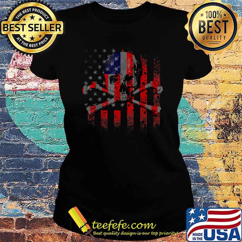 USA American Flag Skull Patriotic Shirt Ladies tee USA American Flag Skull Patriotic Shirt Ladies tee